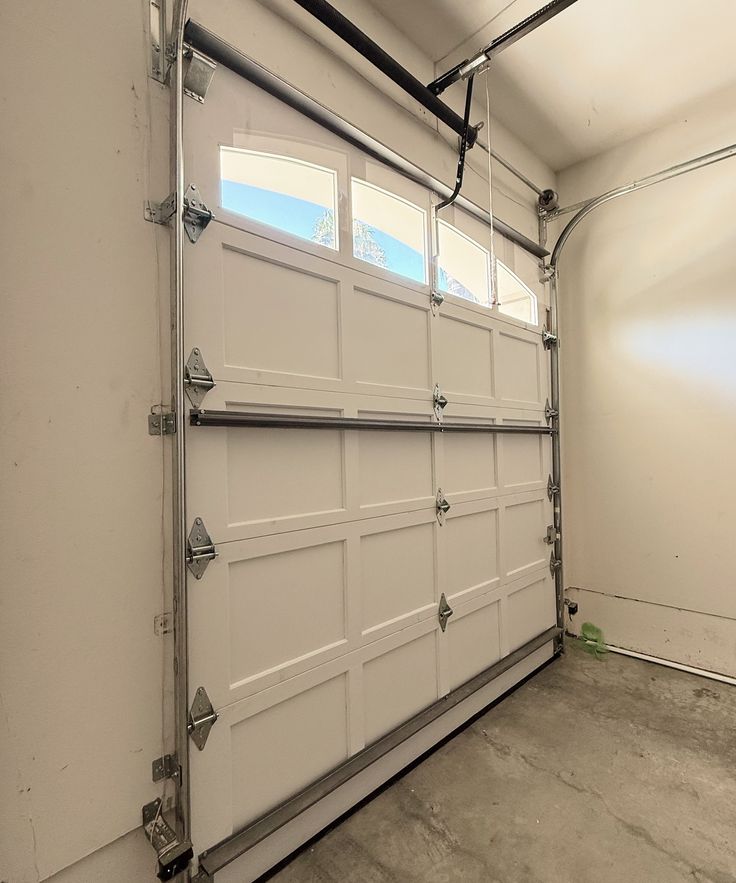 Glass Garage Door Hardware and Frame Detail