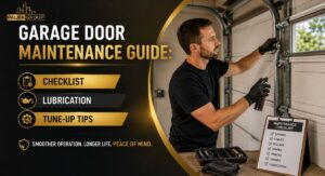 Read more about the article Garage Door Maintenance Guide: Checklist, Lubrication & Tune-Up Tips