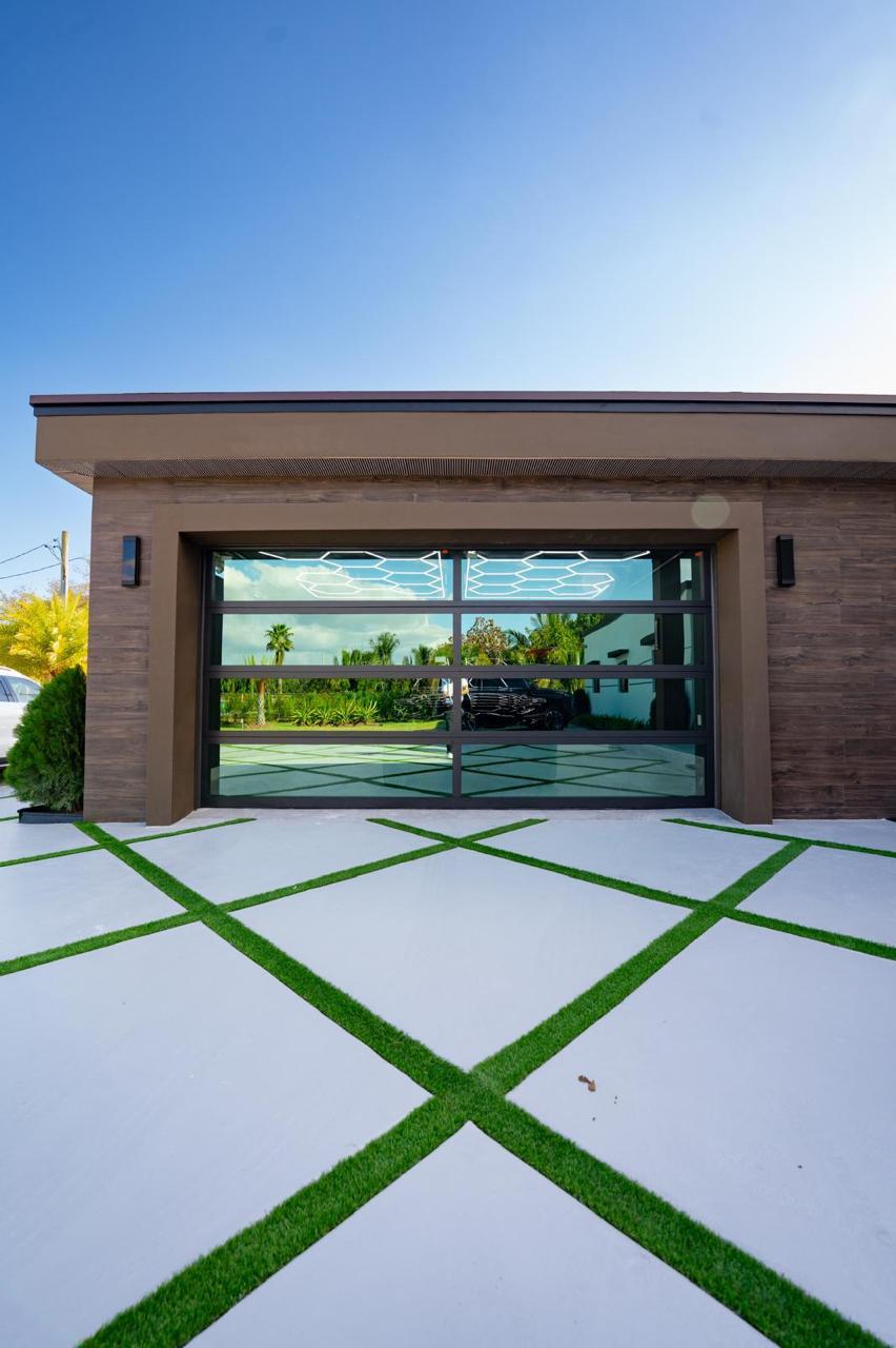 Modern garage door detail